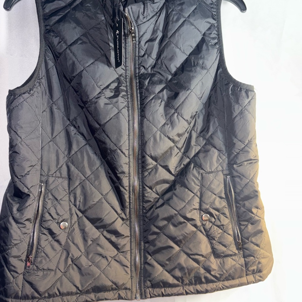 Funloth Women's Black Quilted Vest